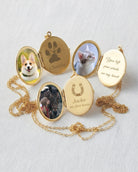 Cara Keepsakes Gold Locket Urns Gold Oval 'Wildflower' Locket Urn (10K)