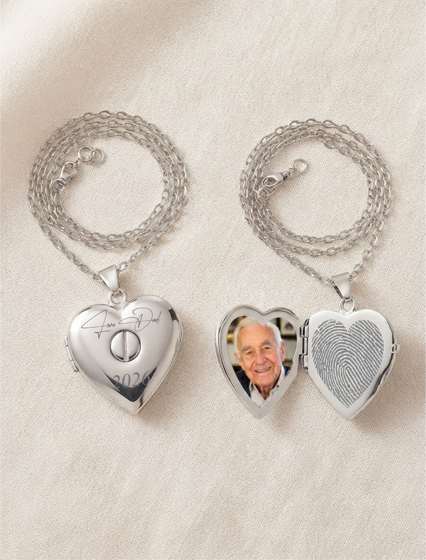 Cara Keepsakes Silver Locket Urns Silver Heart Locket Urn - Flowers