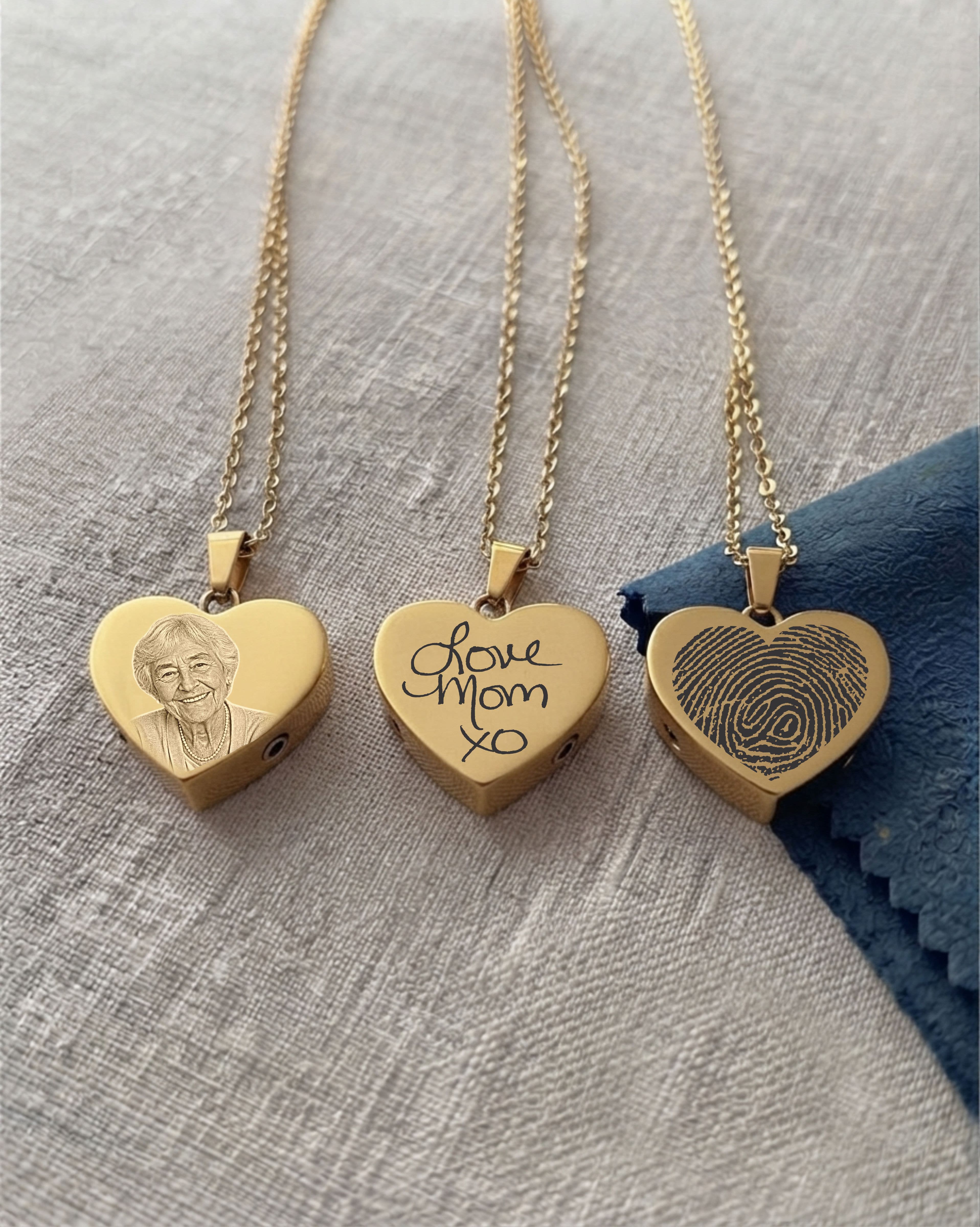 Cara Keepsakes Stainless Steel Gold-Plated Stainless Steel Heart Pendant Urn