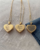 Cara Keepsakes Stainless Steel Gold-Plated Stainless Steel Heart Pendant Urn