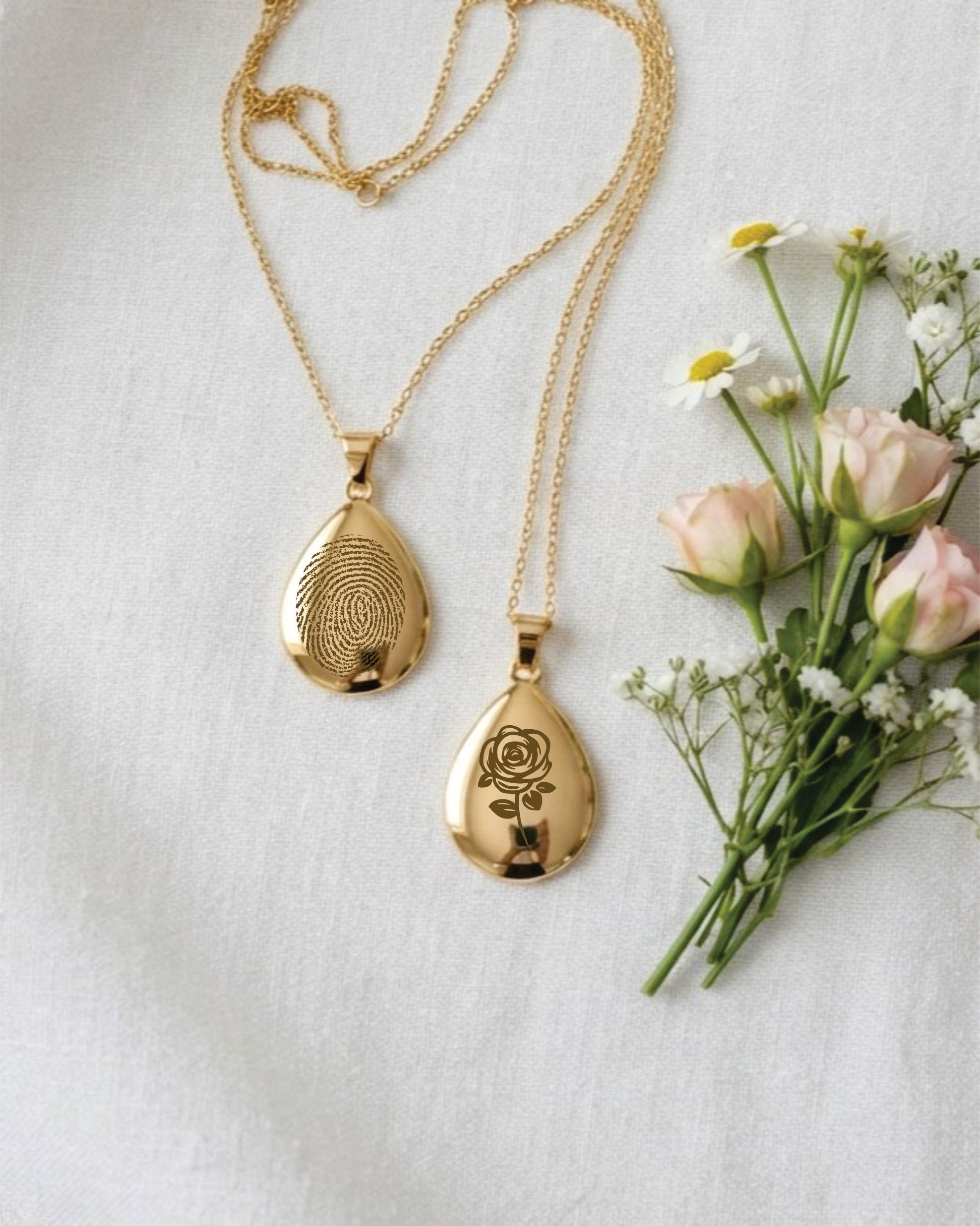Cara Keepsakes Gold Pendant Urns Gold Teardrop Pendant Urn (10K)