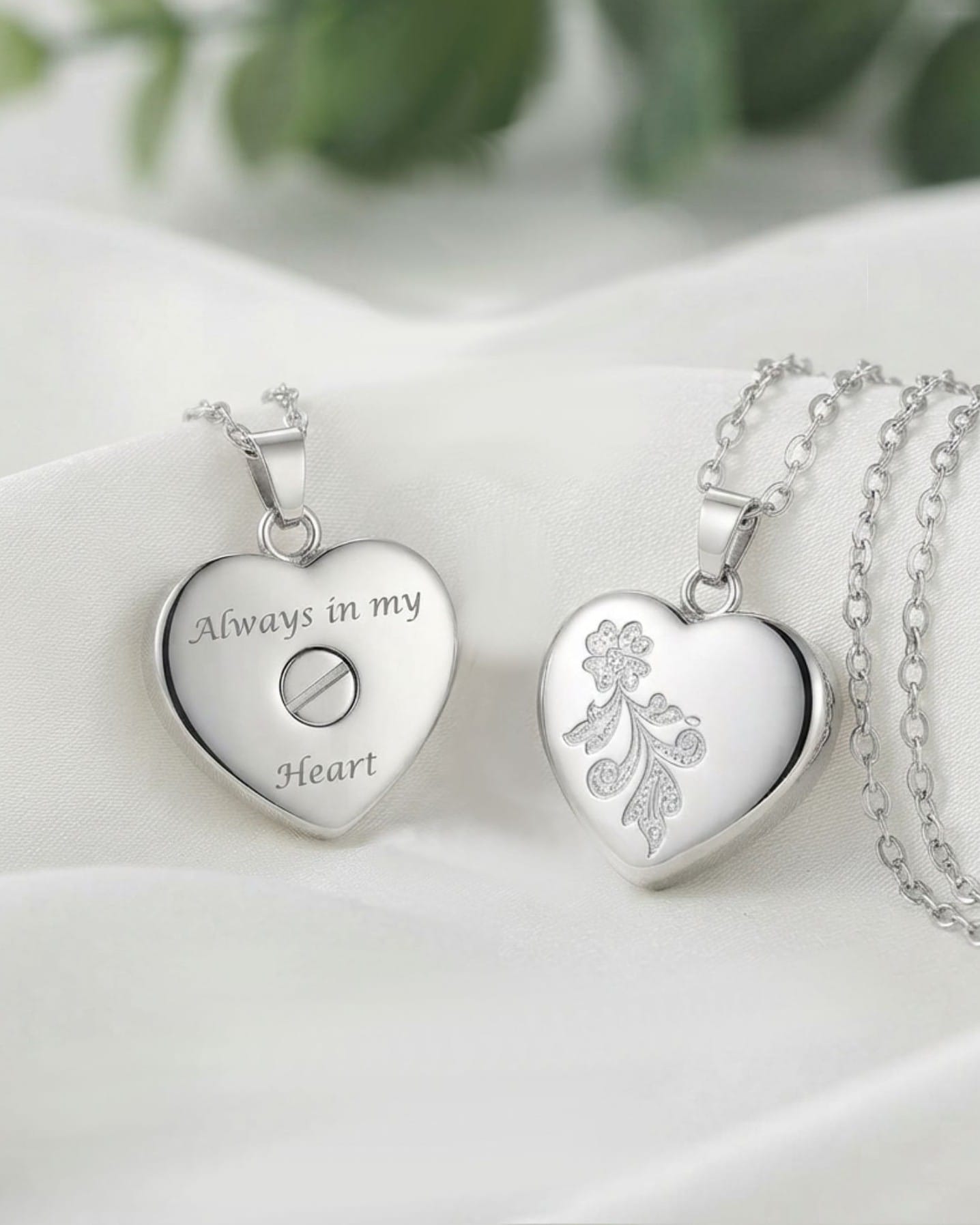Cara Keepsakes Silver Pendant Urns 'Forget Me Not' Pendant Urn