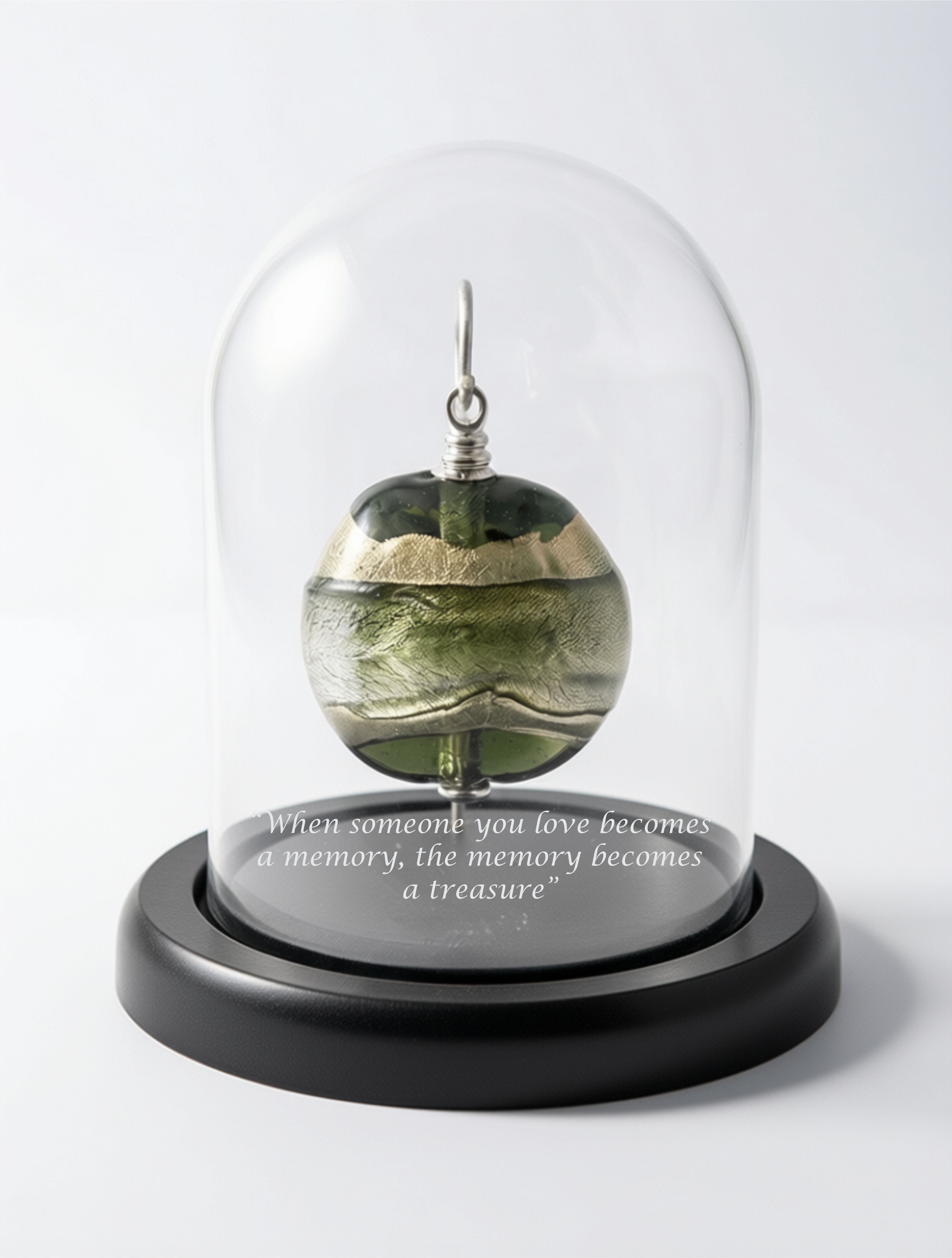Cara Keepsakes Keepsake Urn Mini Urn with Glass Dome Keepsake Urn - "In the Garden"