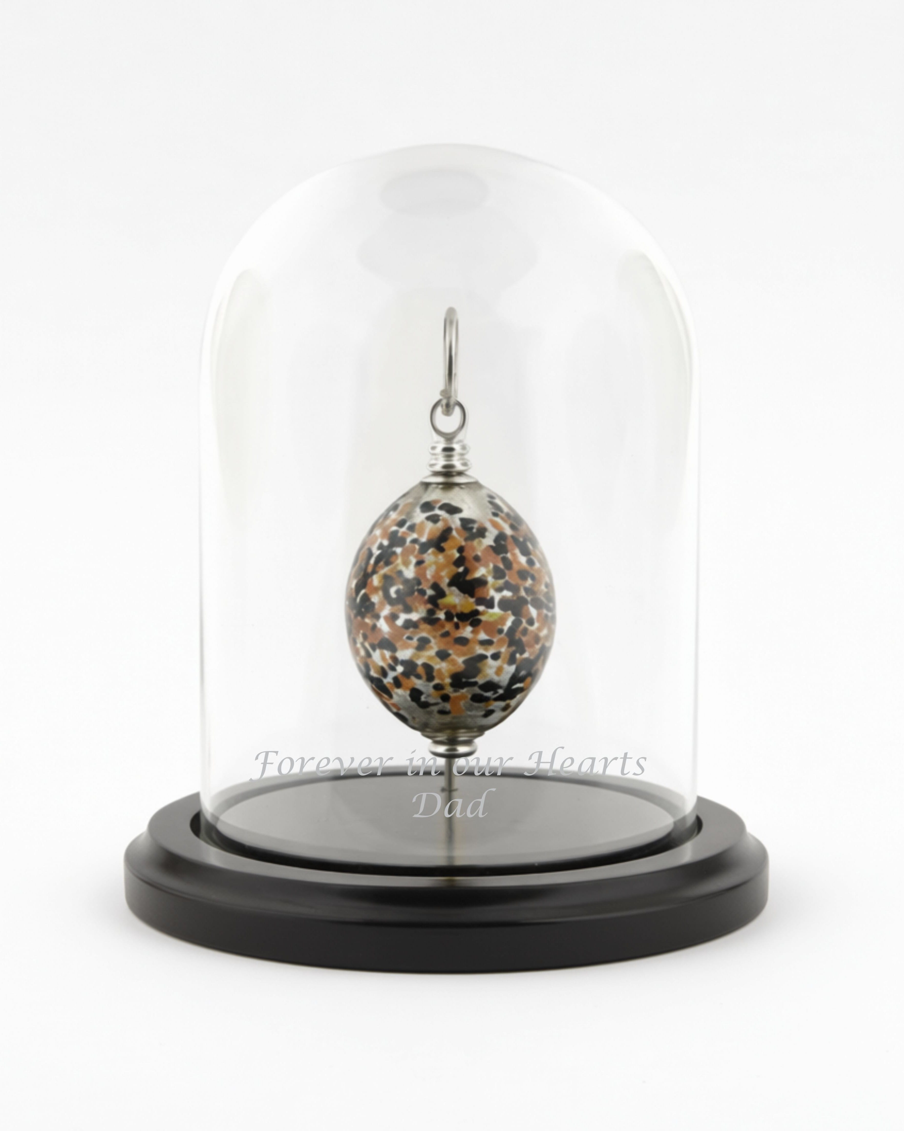 Cara Keepsakes Keepsake Urn Mini Urn with Glass Dome Keepsake Urn - "Everlasting Embrace"