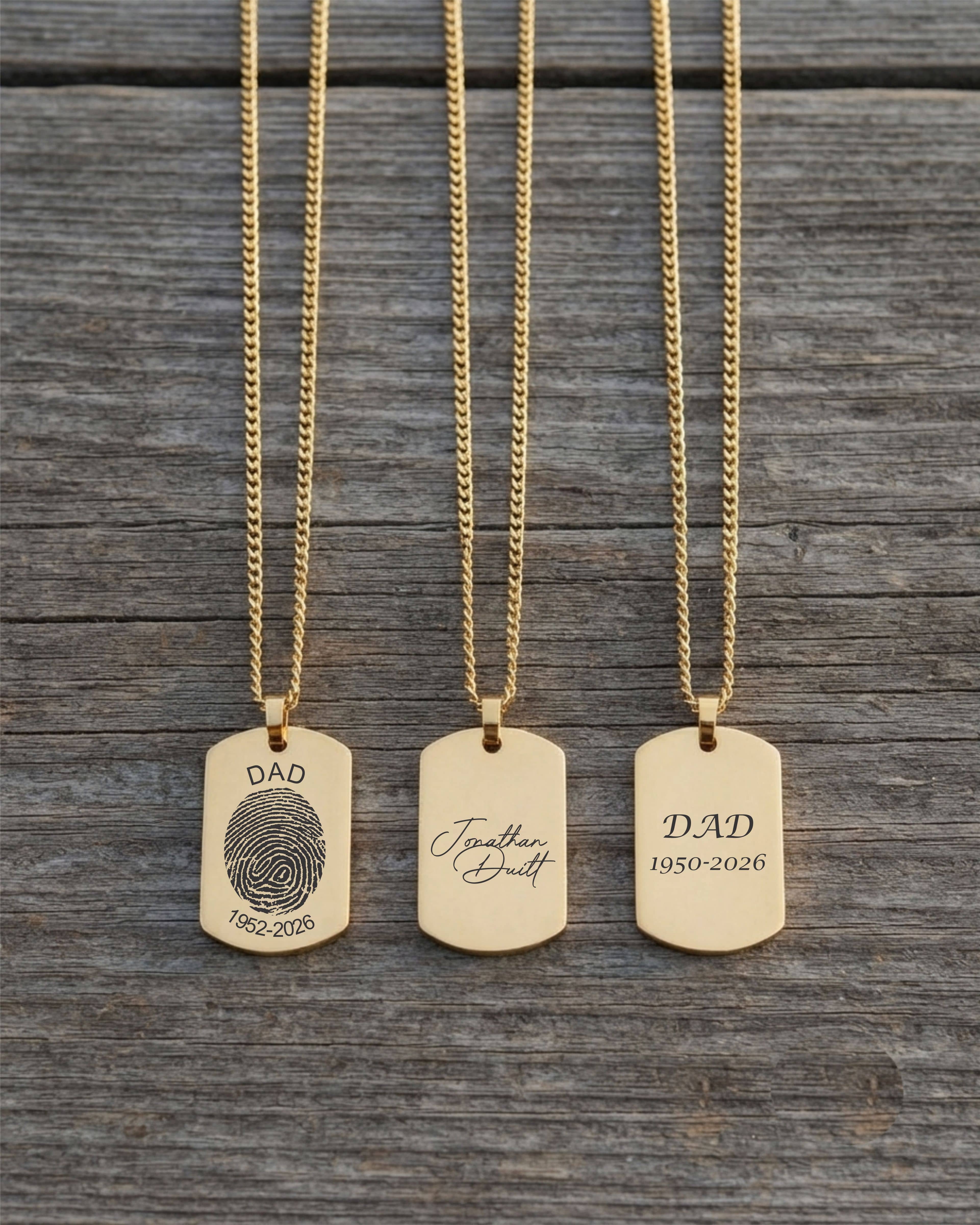 Cara Keepsakes Stainless Steel Gold-Plated Stainless Steel Tag Pendant Urn