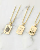 Cara Keepsakes Stainless Steel Gold-Plated Tag Pendant