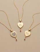 Cara Keepsakes Gold Pendant Urns Birthstone Heart Pendant Urn (10K)