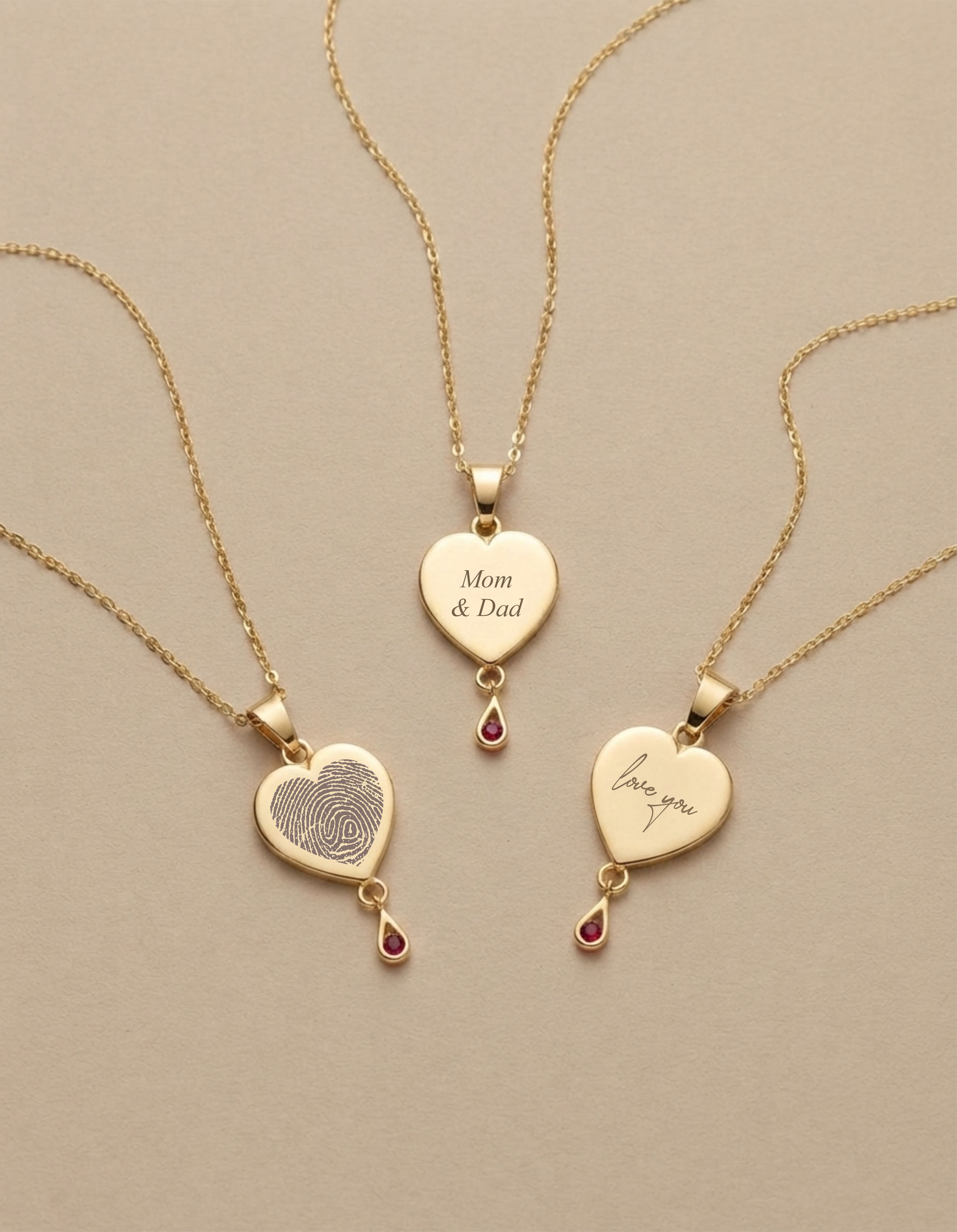 Cara Keepsakes Gold Pendant Urns Birthstone Heart Pendant Urn (10K)