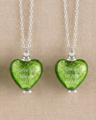 Cara Keepsakes Murano Glass Heart Urns Murano Glass Heart Urn - August