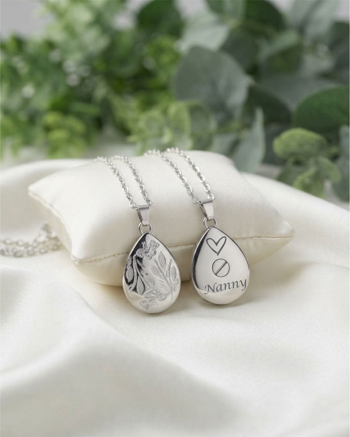 Cara Keepsakes Silver Pendant Urns 'Poppy' Teardrop Pendant Urn