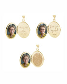 Cara Keepsakes Gold Locket Urns Gold Oval 'Wildflower' Locket Urn (10K)