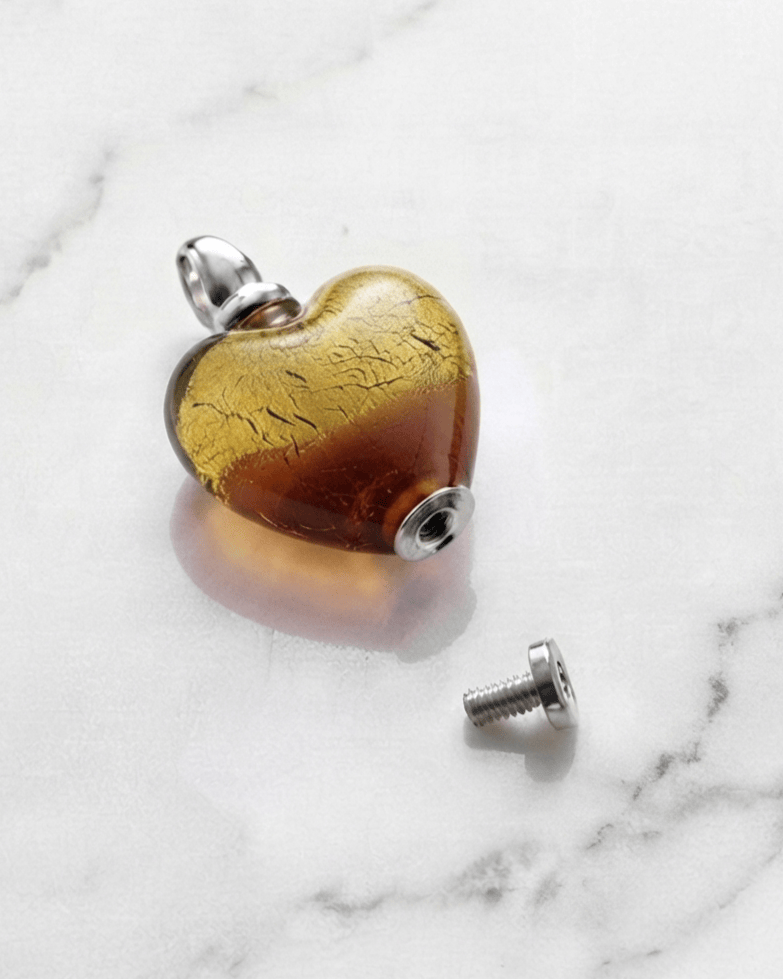 Cara Keepsakes Murano Glass Heart Urns Murano Glass Heart Urn - 'Guiding Light'