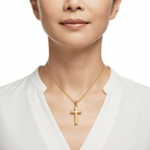 Cara Keepsakes Gold Pendant Urns Gold Cross Pendant Urn (10K)