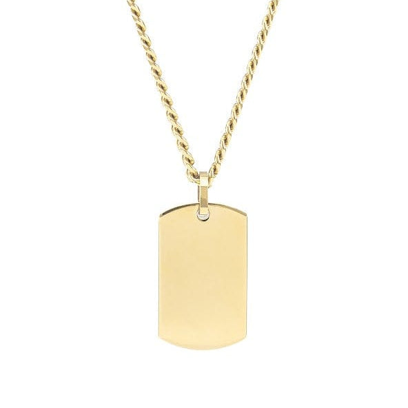 Cara Keepsakes Stainless Steel Gold Tag Pendant Urn