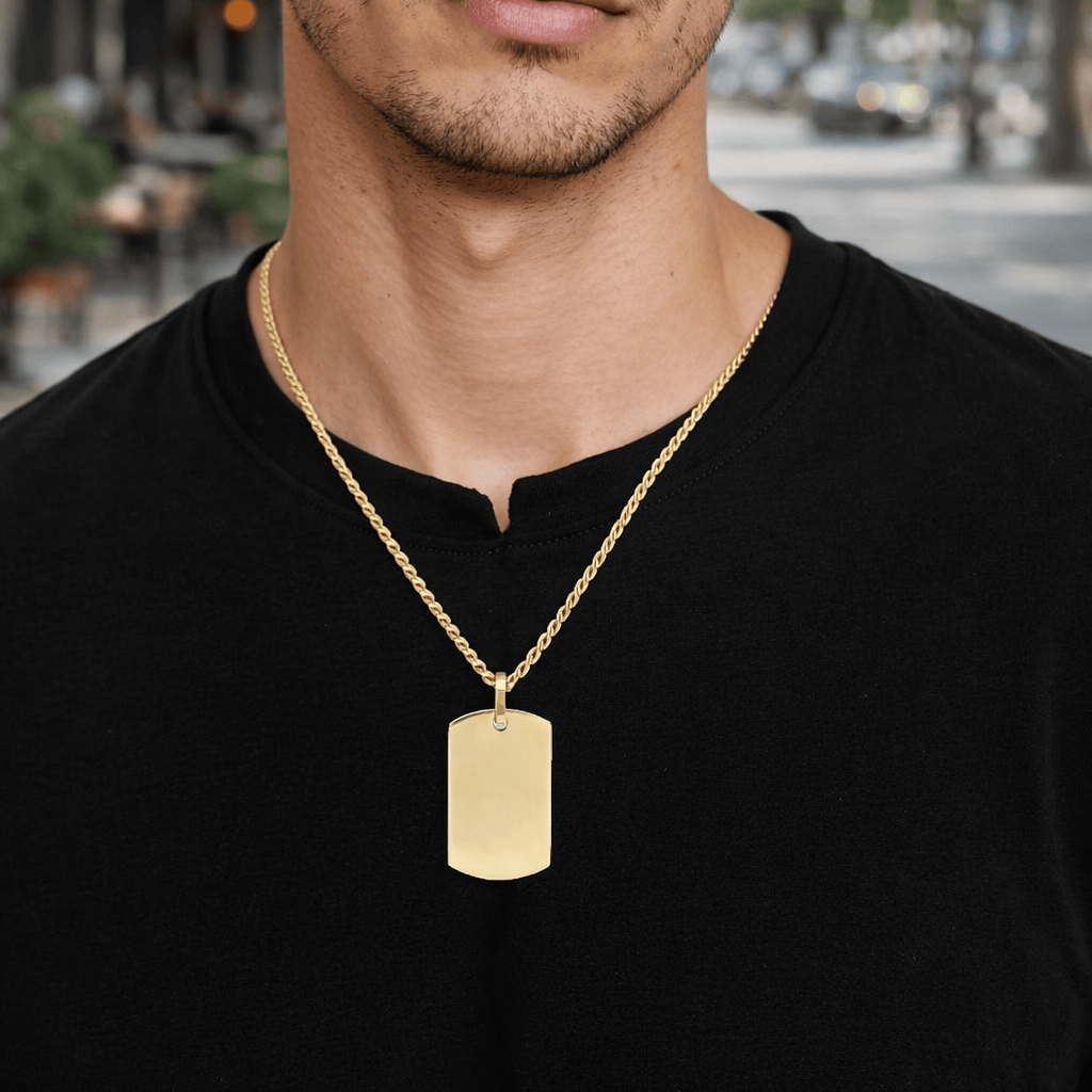 Cara Keepsakes Stainless Steel Gold Tag Pendant Urn