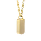 Cara Keepsakes Stainless Steel Gold Tag Pendant Urn