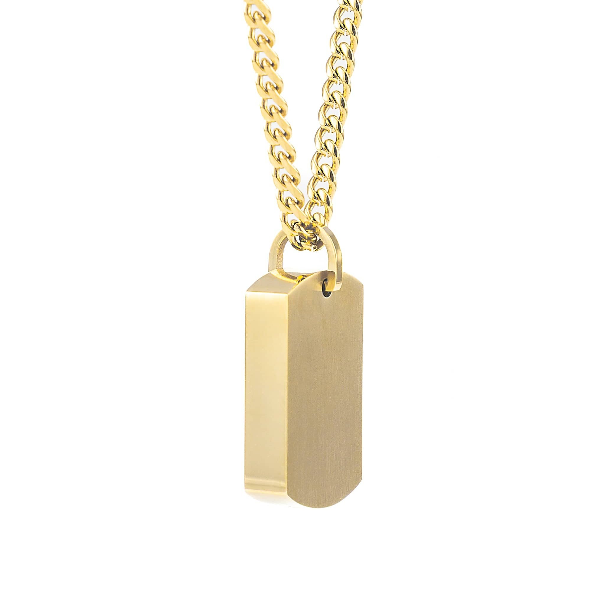Cara Keepsakes Stainless Steel Gold Tag Pendant Urn