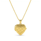 Cara Keepsakes Gold Locket Urns Gold Heart Locket Urn - Diamond Cut (10K)