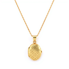 Cara Keepsakes Gold Locket Urns Gold Oval Locket Urn - Diamond Cut (10K)