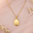 Cara Keepsakes Gold Pendant Urns Gold Oval Pendant Urn (10K)