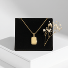 Cara Keepsakes Gold Pendant Urns Gold Rectangle Pendant Urn (10K)