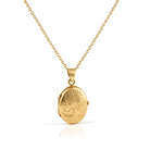 Cara Keepsakes Gold Locket Urns Gold Oval 'Wildflower' Locket Urn (10K)
