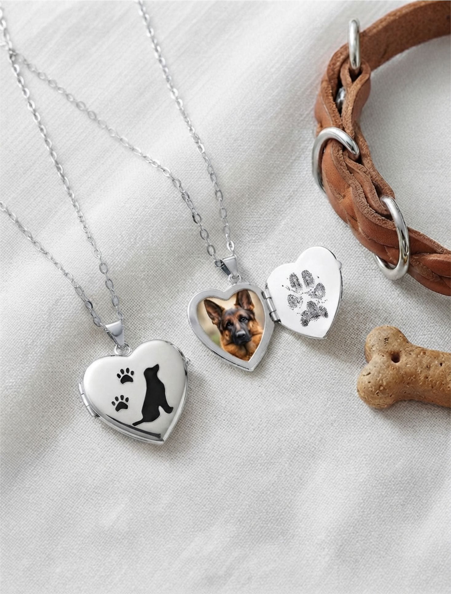 Cara Keepsakes Silver Locket Urns Dog Locket Urn
