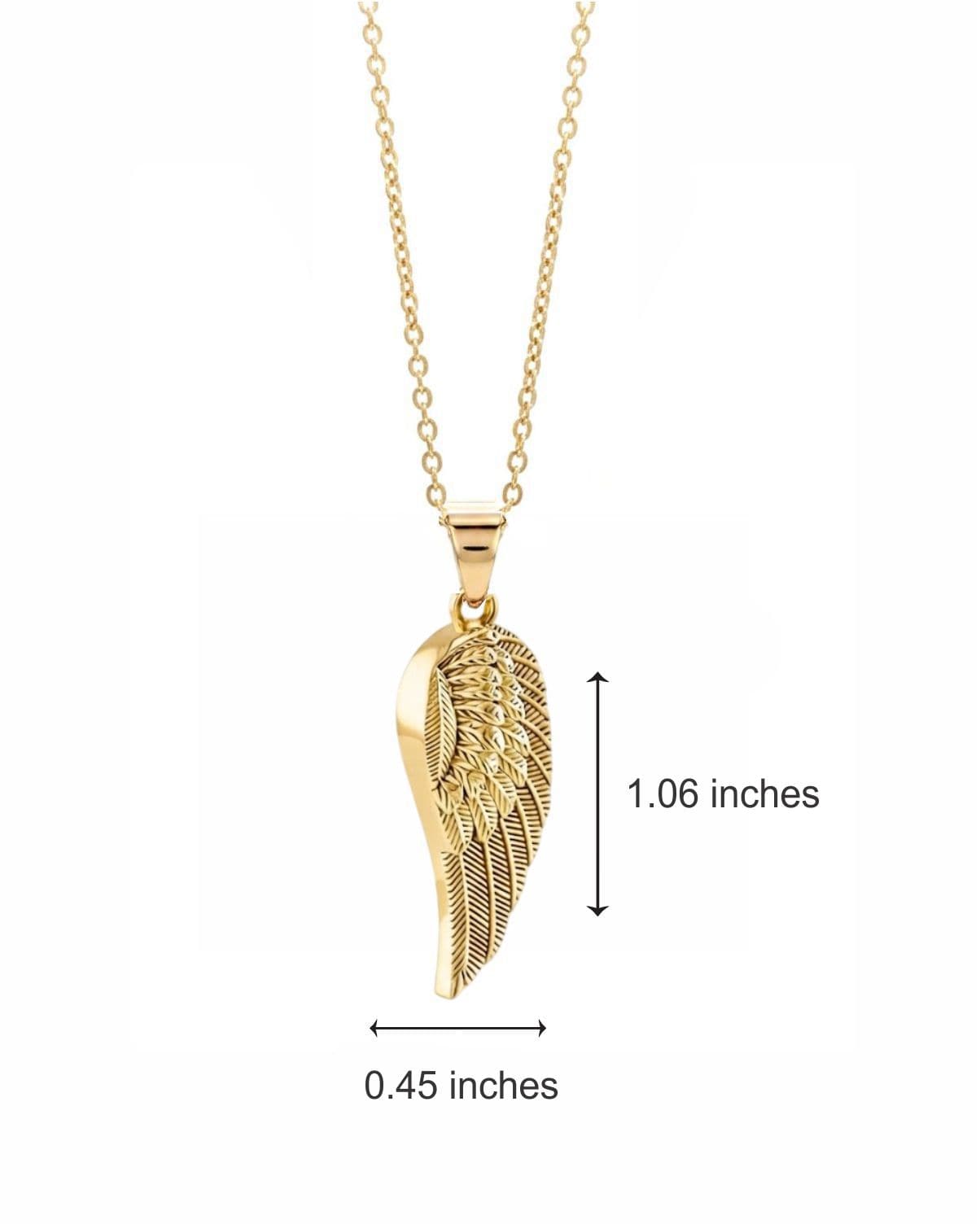 Cara Keepsakes Gold Pendant Urns Gold Guardian Angel Pendant Urn (10K)