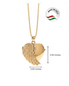 Cara Keepsakes Gold Locket Urns Gold Angel Wing Locket Urn (14K)