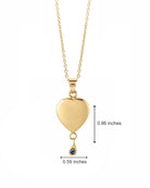 Cara Keepsakes Gold Pendant Urns Birthstone Heart Pendant Urn (10K)