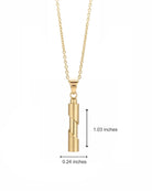 Cara Keepsakes Gold Pendant Urns Gold Cylinder Pendant Urn (10K)