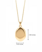 Cara Keepsakes Gold Pendant Urns Gold Oval Pendant Urn (10K)