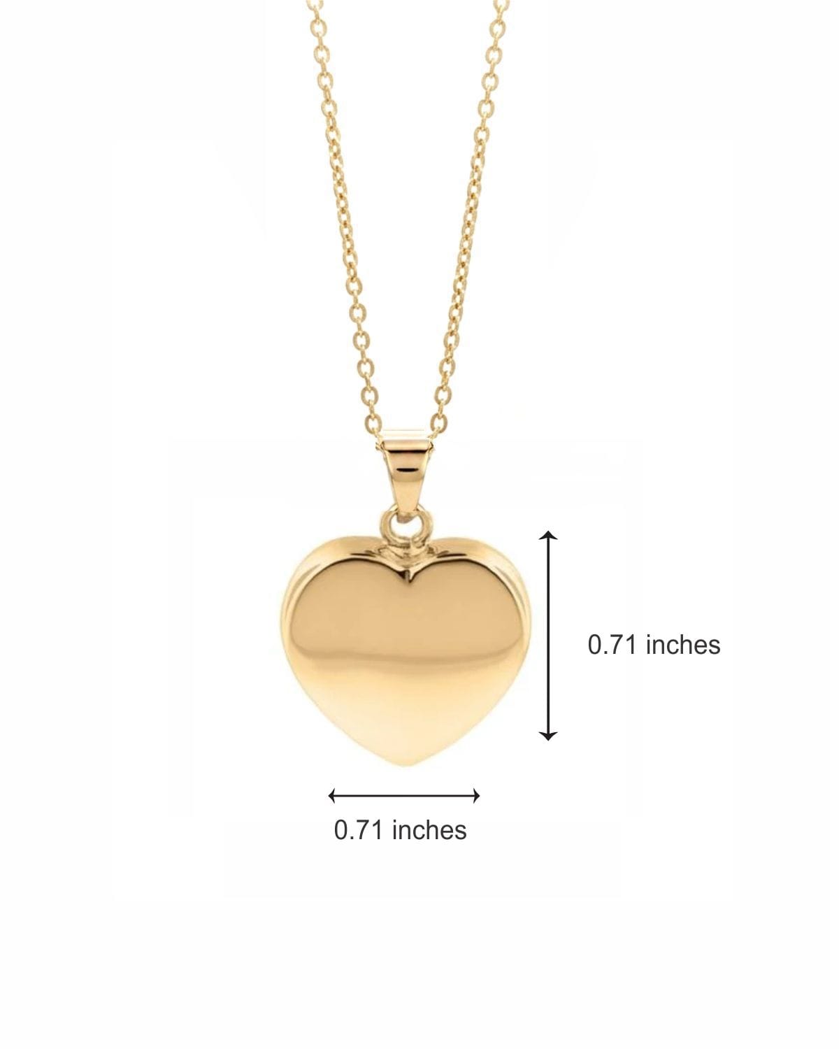 Cara Keepsakes Gold Pendant Urns Gold Heart Pendant Urn (10K)