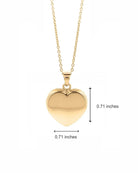 Cara Keepsakes Gold Pendant Urns Gold Heart Pendant Urn (10K)