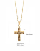 Cara Keepsakes Gold Pendant Urns Hammered Gold Cross Pendant Urn (10K)