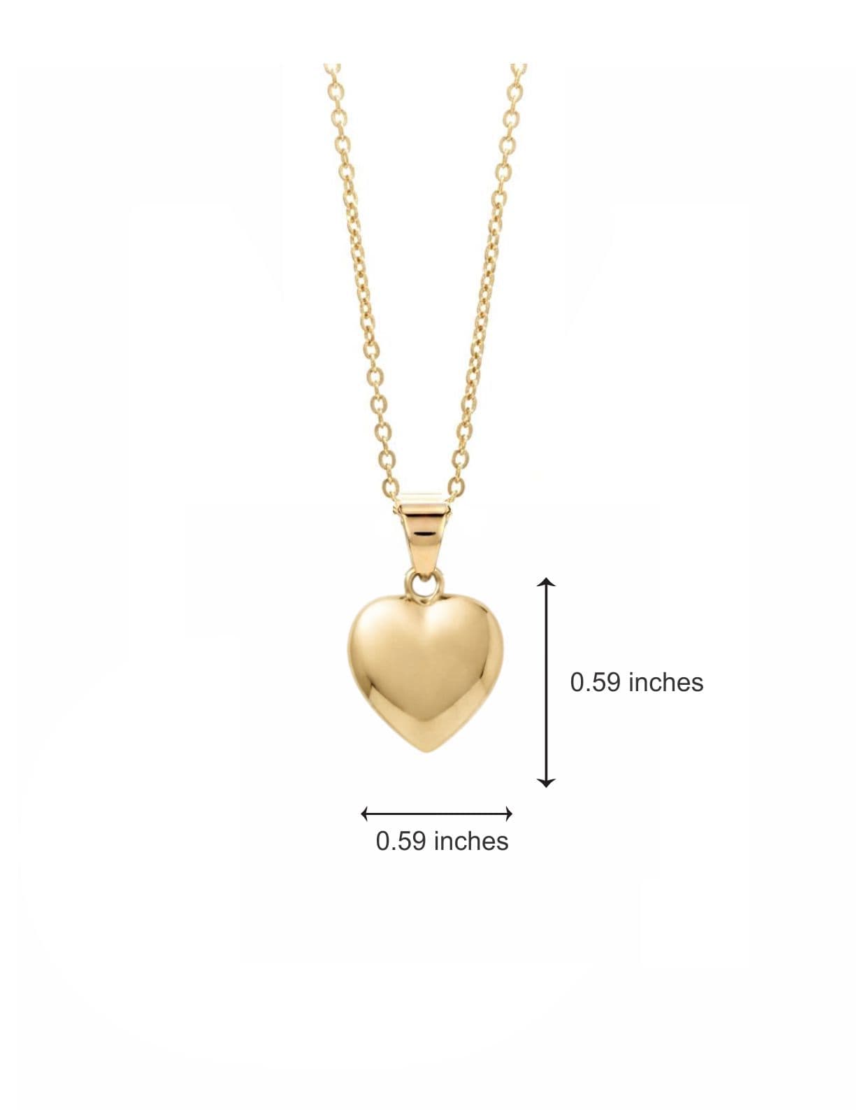 Cara Keepsakes Gold Pendant Urns Small Gold Heart Pendant Urn (10K)