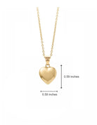 Cara Keepsakes Gold Pendant Urns Small Gold Heart Pendant Urn (10K)
