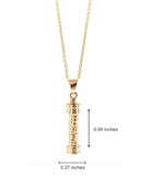 Cara Keepsakes Gold Pendant Urns Gold Hammered Cylinder Pendant Urn (10K)