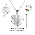 Cara Keepsakes Silver Locket Urns 'Forget Me Not' Locket Urn