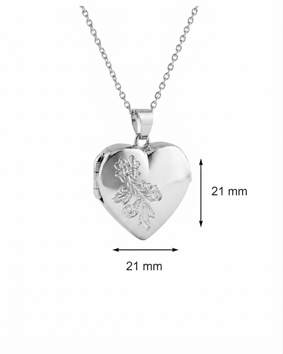 Cara Keepsakes Gold Locket Urns White Gold 'Forget Me Not' Locket Urn (14K)