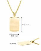 Cara Keepsakes Stainless Steel Gold-Plated Tag Pendant