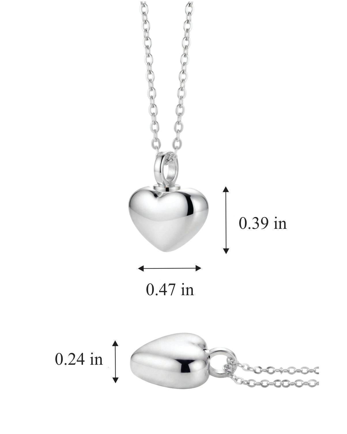 Cara Keepsakes Stainless Steel Stainless Steel Bubble Heart Urn