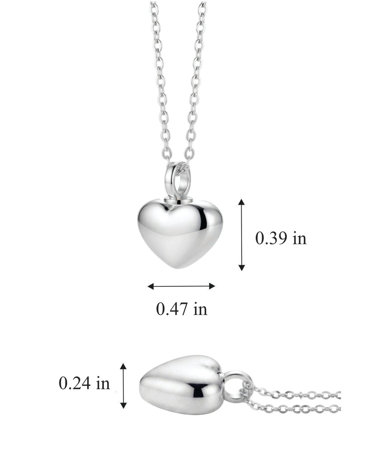 Cara Keepsakes Stainless Steel Stainless Steel Bubble Heart Urn