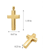 Cara Keepsakes Stainless Steel Gold-Plated Stainless Steel Cross Pendant Urn