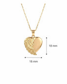 Cara Keepsakes Gold Pendant Urns Gold Angel Wing Pendant Urn (10K)