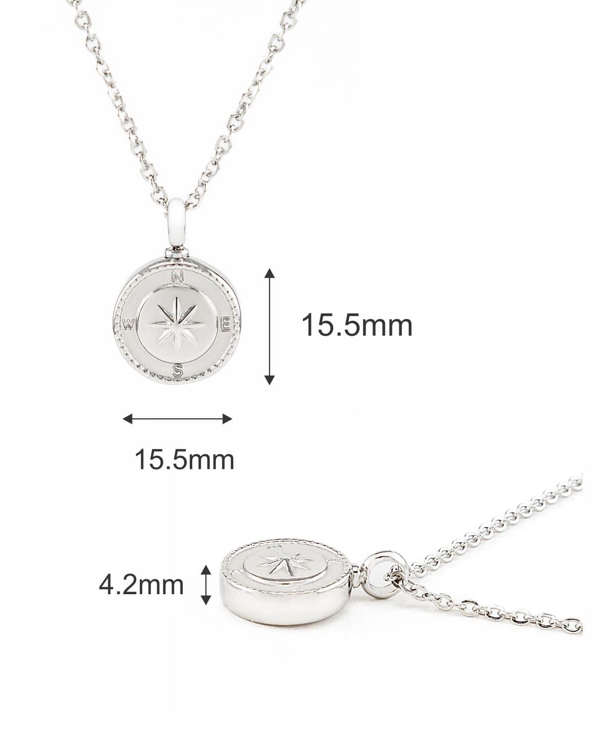 Cara Keepsakes Stainless Steel Small Small Stainless Steel Compass Urn