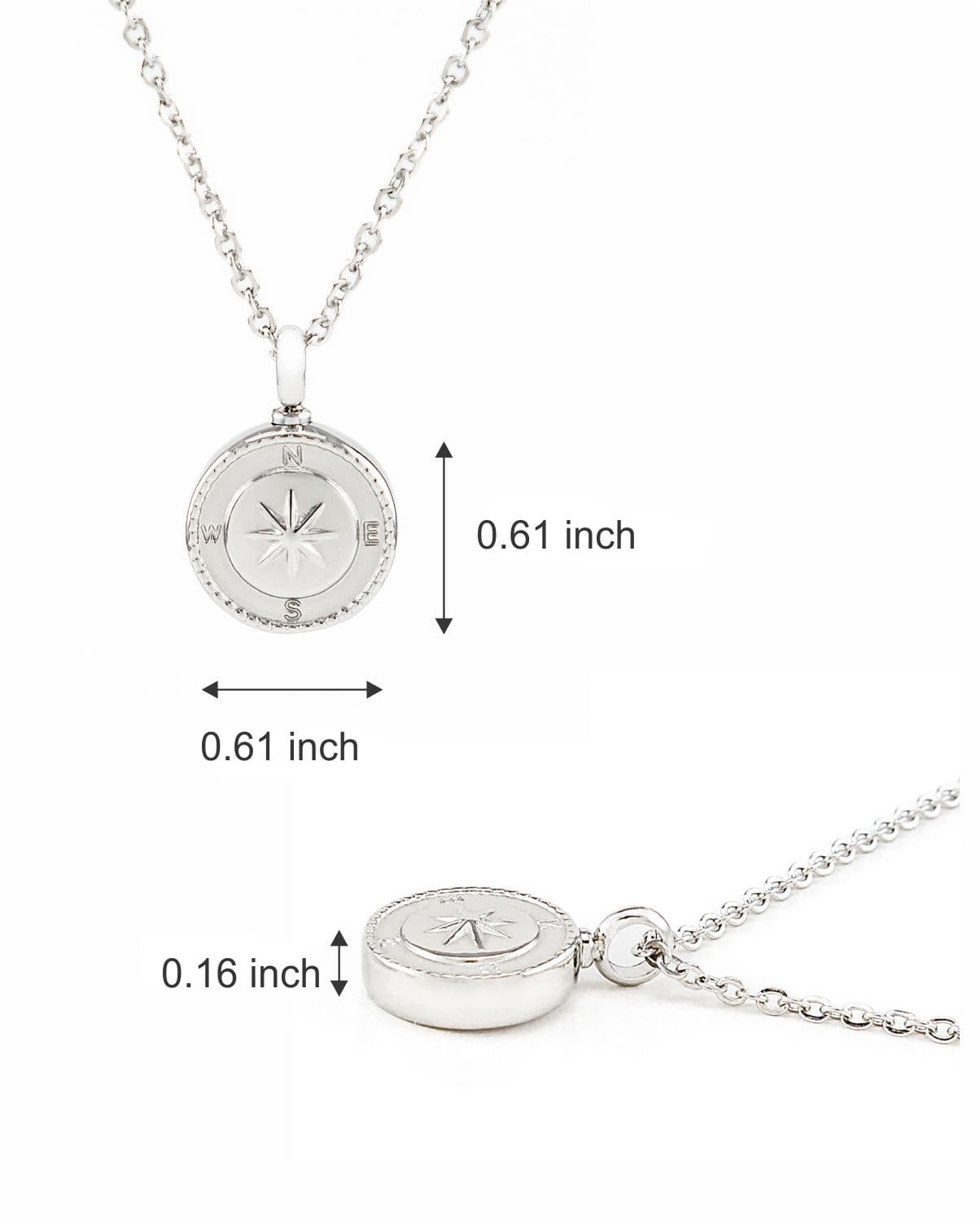 Cara Keepsakes Stainless Steel Small Stainless Steel Compass Urn