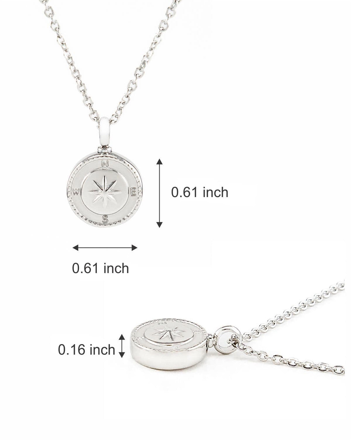 Cara Keepsakes Stainless Steel Small Stainless Steel Compass Urn
