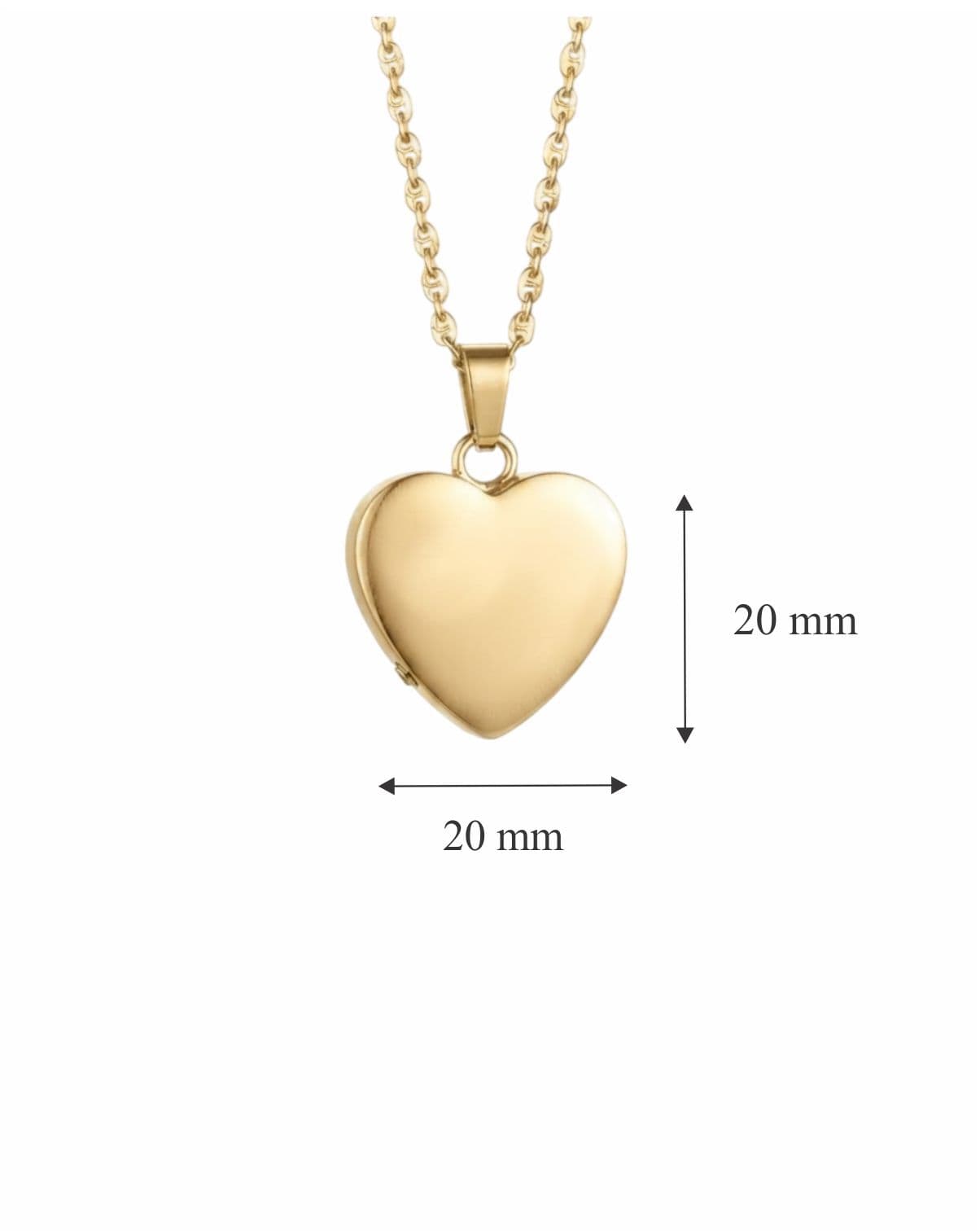 Cara Keepsakes Stainless Steel Gold-Plated Stainless Steel Heart Pendant Urn