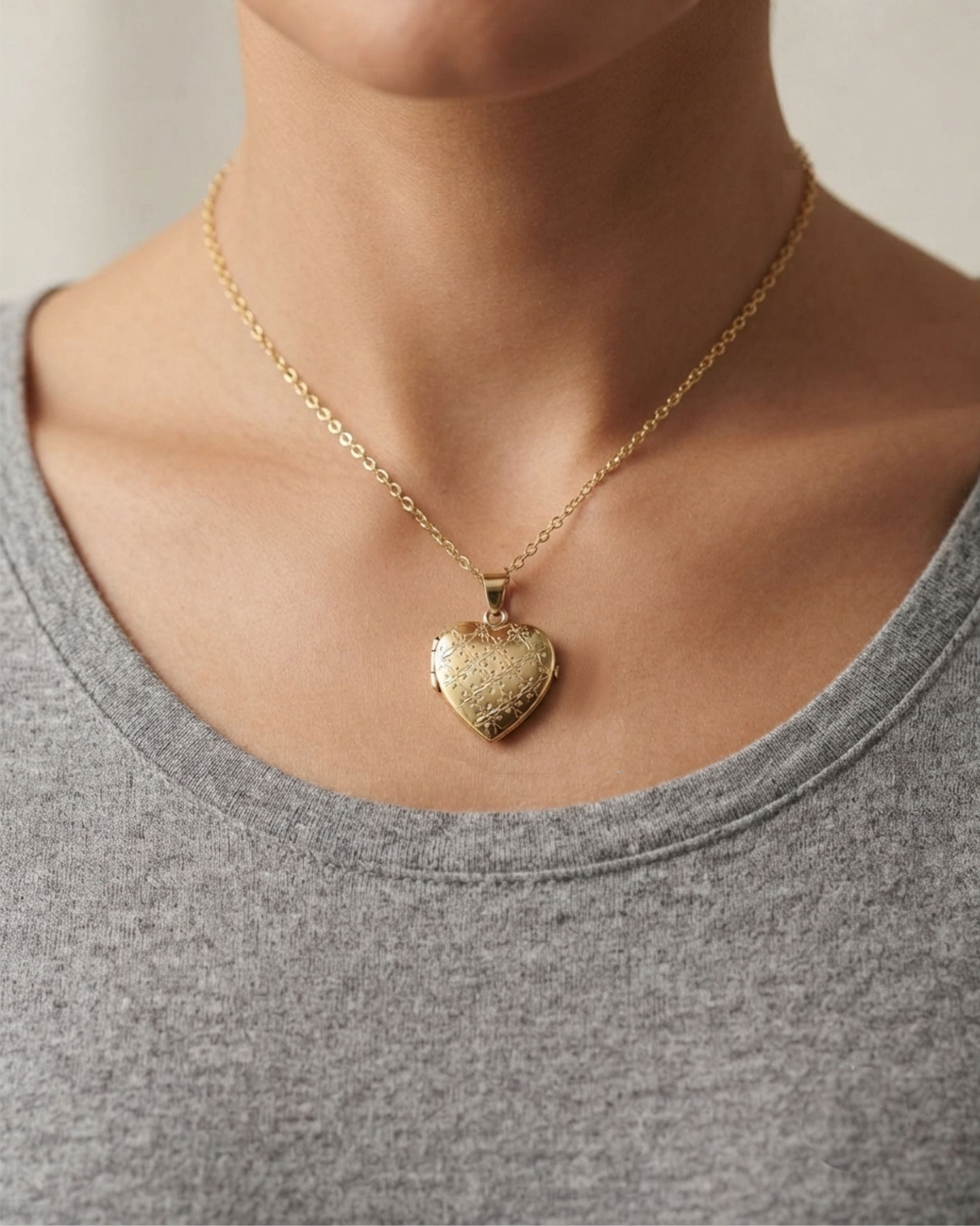 Cara Keepsakes Gold Locket Urns Gold Heart Locket Urn - Diamond Cut (10K)